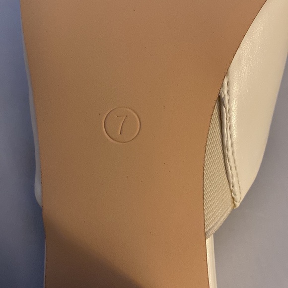 Coutgo Pointed Toe Mules Chunky Block Heel Slip On Clogs Slides Shoes Size 7 - Picture 7 of 8